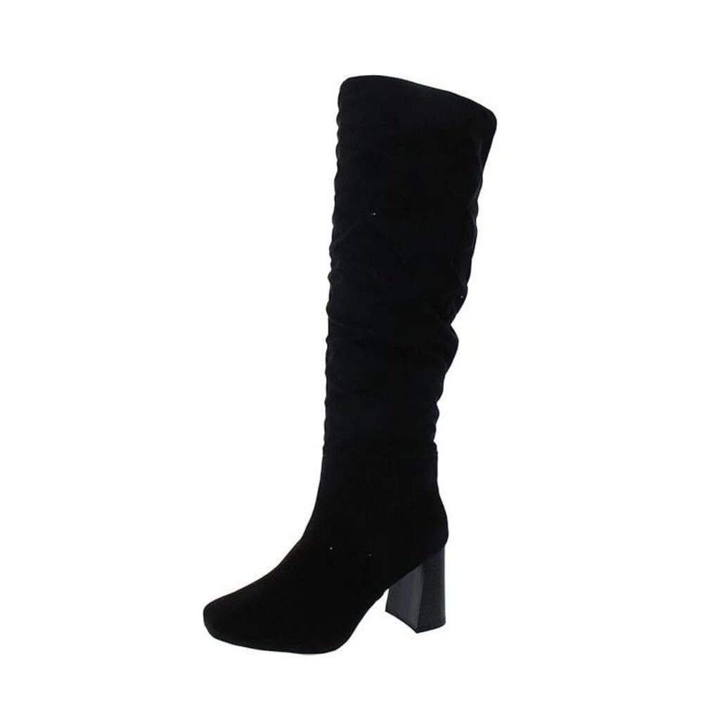Sugar Womens 8 M Black Microsuede Emerson Slouch Knee High Boots NIB RB8